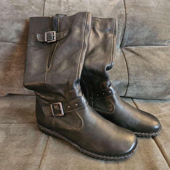b.o.c. Austin Wide-Calf Leather Riding Boots Womens 9.5M - Picture 2 of 12